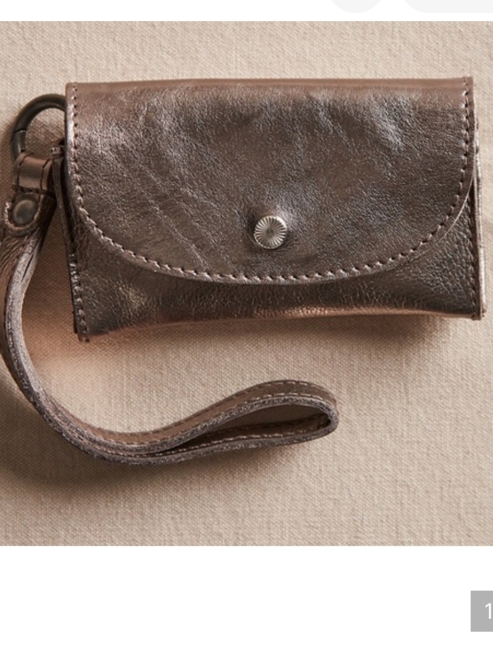 Free People Metallic Leather Lanyard